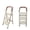 3 steps off-white, variant on Heavy-Duty Folding 2/3/4/5/6 Step Ladder With Non-Slip Steps And Folding Mechanism, Featuring 330-Pound Weight Capacity, Durable Steel Construction, And Easy Storage Design -Perfect For Household