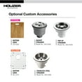 thumbnail image 6 of Houzer Savior 17 in Stainless Steel Undermount Single Bowl Kitchen Bar Sink with Strainer and Grid - CNR-1700, 6 of 6