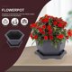 thumbnail image 3 of 1 Set of Plastic Flowerpot Balcony Planting Container Simple Plant Pot with Trays, 3 of 4