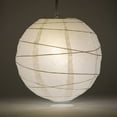 thumbnail image 2 of Asian Import Store Distribution 16 in. White Irregular Ribbing Paper Lantern, 2 of 5