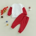thumbnail image 3 of Okbabeha Toddler Baby Boy Christmas Outfit Santa/Xmas Tree Crewneck Sweatshirt Long Sleeve Pullover Pants Winter Clothes, 3 of 7