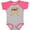 Baseball Heather and Hot Pink, variant on Montana Vacation Bear Silhouette Boys or Girls Baby Bodysuit