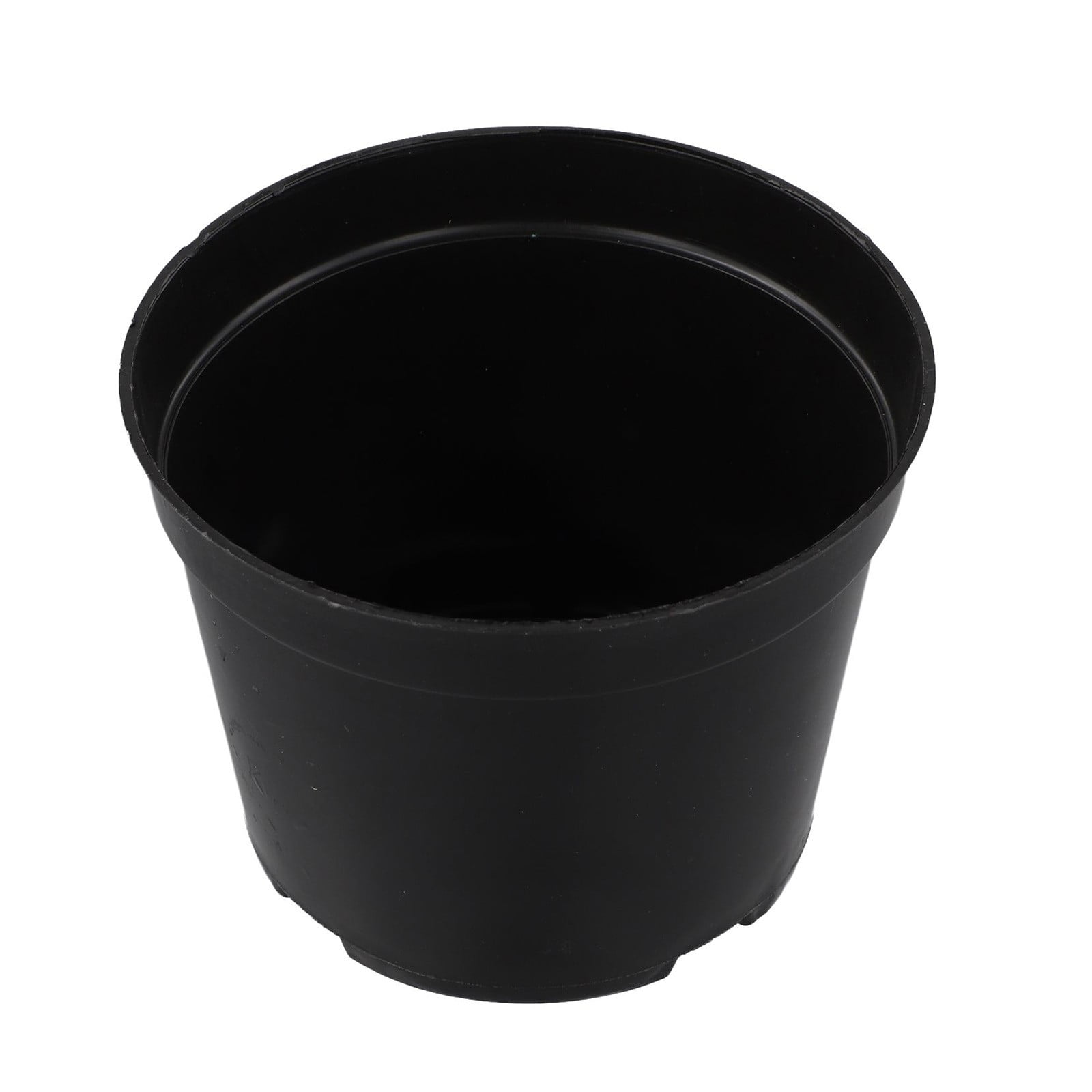 Black Plastic Plant Pots Set of 10 Multiple Sizes Large Flower Containers with Drainage Holes Reusable Durable for Indoor Outdoor Garden Nursery Seedlings Herbs Vegetables