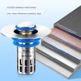 thumbnail image 4 of Tapón para lavabo de baño Mushu con desagüe emergente, 2 unidades, 4 of 8