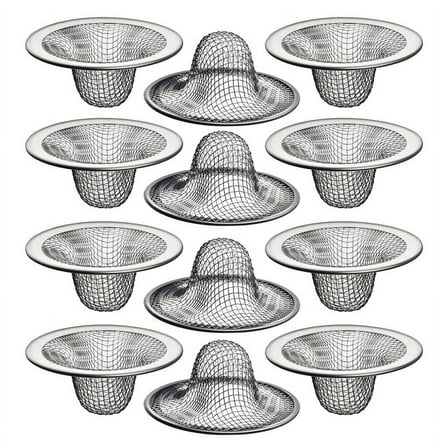 12PCS 2.125Inch Top / 1Inch Basket- Mesh Sink Drain Strainer Hair Catcher for Bathroom S fwm58
