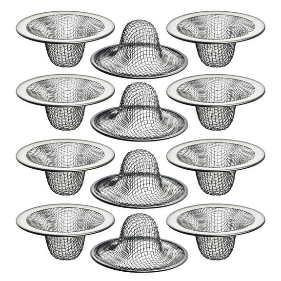 12PCS 2.125Inch Top / 1Inch Basket- Mesh Sink Drain Strainer Hair Catcher for Bathroom S fwm58