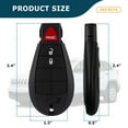 thumbnail image 3 of AKS KEYS New Replacement for Jeep Cherokee Fobik Keyless Key 3B FCC# GQ4-53T, 3 of 6