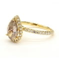 thumbnail image 2 of NYS Jewellrs 14K Yellow Gold Plated 2.20 Ct Pear Cut Brown Diamond Wedding Engagement Halo Ring 925 Sterling Silver For Women's -8, 2 of 3