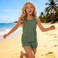 thumbnail image 7 of Hellosay Swimsuit with Shorts for Girls 2 Piece Tankini Ruched Swimwear with Pockets Vacation Bathing Suit Size 5-15, 7 of 7