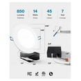 thumbnail image 5 of Sunco 16 Pack 6 Inch Ultra Thin LED Recessed Ceiling Lights Smooth Trim 5000K Daylight Dimmable 14W=100W Wafer Thin Canless with Junction Box., 5 of 7