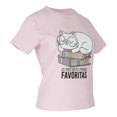 thumbnail image 3 of Playera George Talla EG Gato con Libros Rosa, 3 of 4