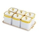 thumbnail image 2 of Plato para servir con divisor para snacks de frutas, con tapa, contenedor para almacenar alimentos Porcelana blanca, 2 of 9