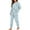 Blue and White - Shark, variant on DISNIMO Shark Print Women's Pajama Sets 2 Piece Lounge Set Long Sleeve Top and Long Pants Casual Loose Loungrwear Nightwear, S