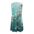 thumbnail image 4 of Viikei Womens Summer Dresses,Belted Wrap Short Sleeve Dress,Women's Round Neck Sleeveless Gradient Tie Dyed Beach Dress Green XXXL, 4 of 6