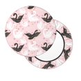 thumbnail image 2 of Balery Swan And Flowers2 Fundas de asiento para taburete de bar redondo de tela de terciopelo ajustables que protegen de arañazos y manchas para sillas de 14 a 17 pulgadas.-14 inch, 2 of 7
