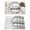 LightGrey Black Ivory, variant on Home Sweet Placemats Set of 8, Wreath Botanical Farmhouse Plants Gradient Brown Placemats for Dining Table, Place Mats for Kitchen Tabletop, Waterproof Wipeable Dining Table Mats Set