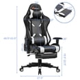 thumbnail image 6 of Goplus Gaming Racing Chair w/RGB LED &Massage Lumbar Support White, 6 of 10