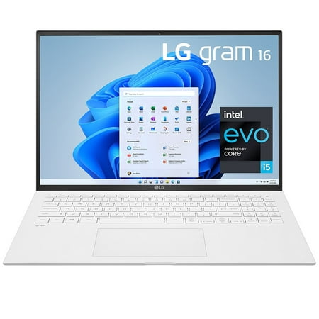 LG gram 16" Laptop, Intel Evo Core i5 Processor, 8GB Memory/256GB SSD - White