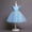 Light blue, variant on Herrnalise Girls Baby Long Skirt Solid Princess Bowknot Performance Dress Skirt Dress Flash picks