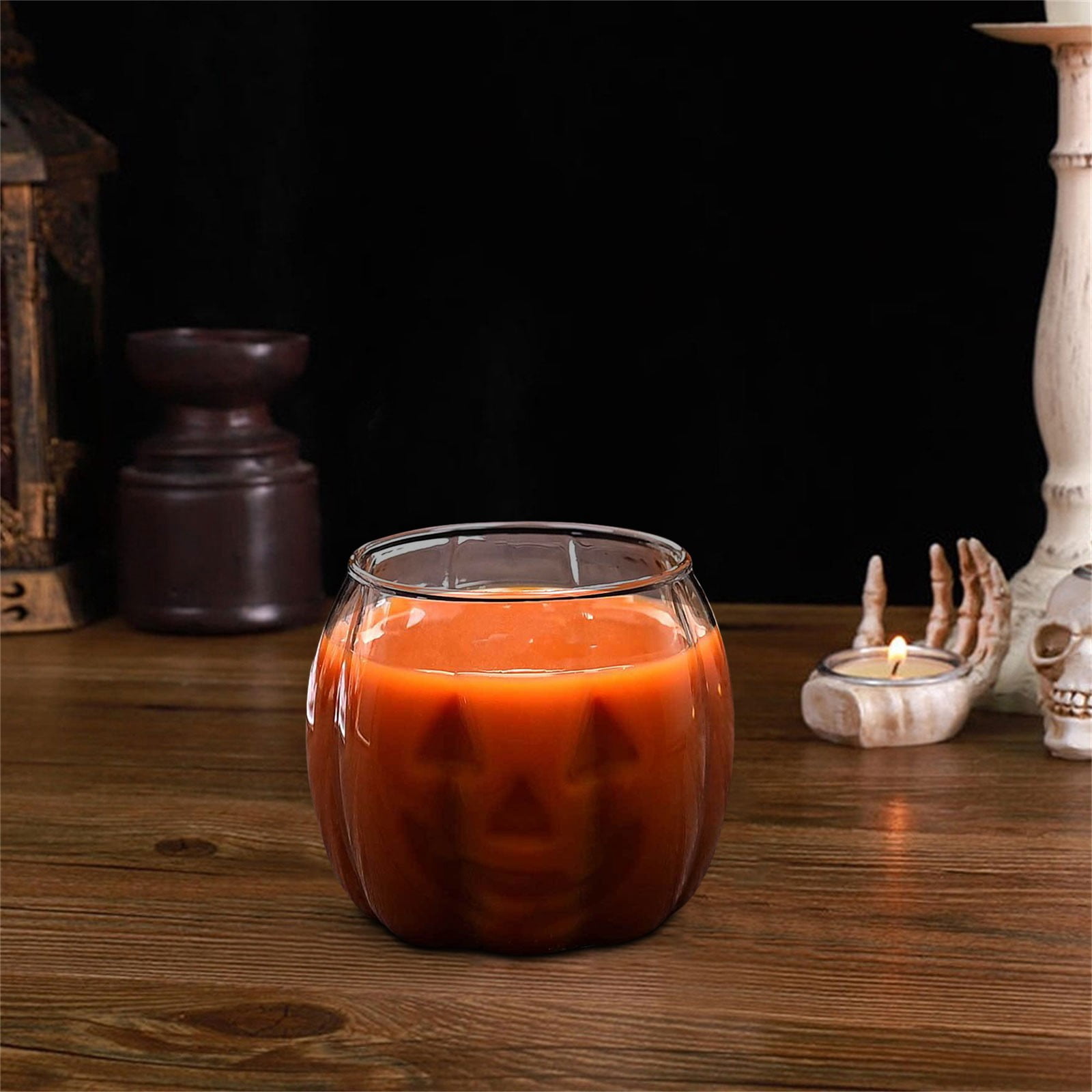 XKHHLH Clear Mug, Glass Mugs Pumpkin Shaped Glass Mugs with Handle for Milk, Latte, Cappuccino,Espresso, Hot Beverage