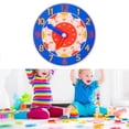 thumbnail image 3 of Wooden Clock Educational Toy, Cognitive Learning Clock Toy Colorful Appearance Intellectual Development Time Identification  for School Use for Kids Blue Clock, 3 of 7