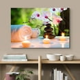 thumbnail image 2 of wall26 Canvas Print Wall Art Massage Stones, Candles &amp; Orchid Flowers Floral Botanical Photography Realism Tropical Zen Colorful Multicolor Ultra for Living Room, Bedroom, Office - 12"x18&qu, 2 of 5