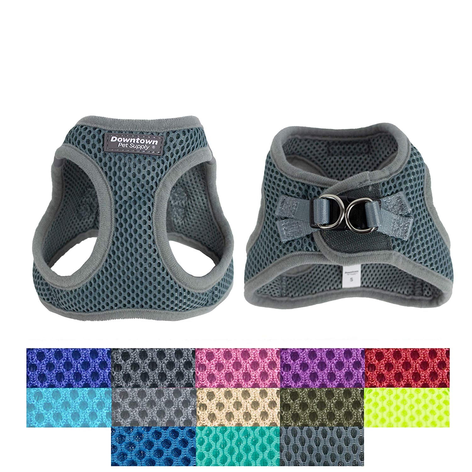 Medium and Large Dogs Easy to Put on Small Downtown Pet Supply No Pull Light Gray, XS Step in Adjustable Dog Harness with Padded Vest