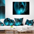 thumbnail image 3 of Designart Blue Fractal Galactic Nebula - Abstract Throw Pillow - 16x16, 3 of 4