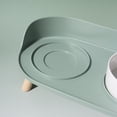 thumbnail image 6 of Happy & Polly Bone China Elevated Double Bowl Set, Green, 6 of 7