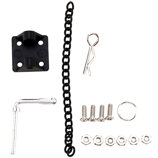 1/10 Rc Rock Crawler Metal Tow Shackle Trailer Hook with 2Pcs Metal Front Rear Bumper Rescue Trailer Hook & Mount Set