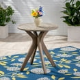 thumbnail image 2 of Christopher Knight Home Brigitte Outdoor Round Acacia Wood Bistro Table with X Legs, Grey, 2 of 9