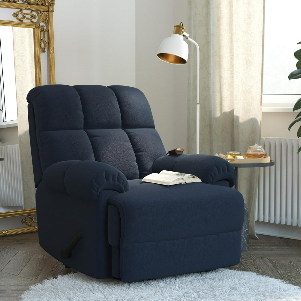 Dorel Living Padded Massage Chair Recliner, Navy Blue