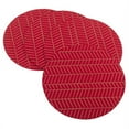 thumbnail image 1 of SARO 323.R15R Métallisé Chevron Design Vacances Set de Table en Feutre - Rouge - Lot de 4, 1 of 1