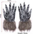thumbnail image 5 of Disfraz de Halloween, guantes con patas de animales, oso peludo, lobo, gorila, garras de monstruo, juego de rol, guantes para disfraz de fiesta temática, 5 of 5
