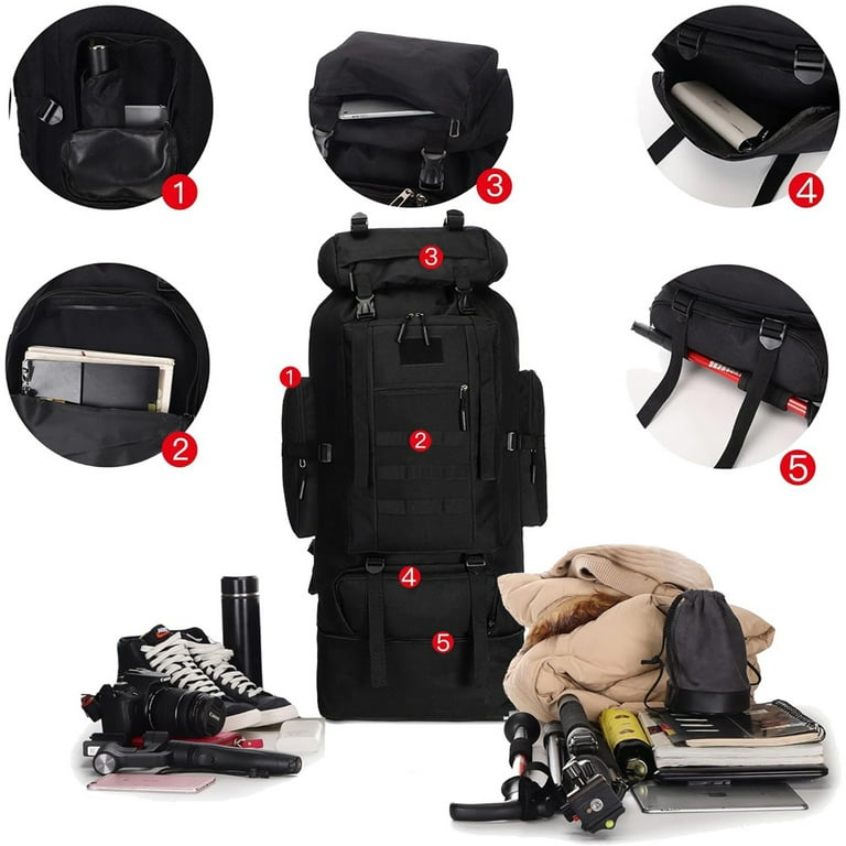 Hiking Backpack for Men 100L Camping Rucksack Expandable Waterproof Extra Large Pack Travel Daypack Outdoor Hunting Sports Bag - Walmart.com Hiking Backpack for Men 100L Camping Rucksack Expandable Waterproof Extra Large Pack Travel Daypack Outdoor Hunting Sports Bag - Walmart.com