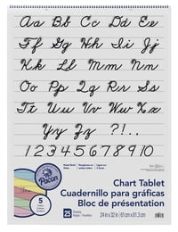 Pacon Chart Tablet, 1' Ruled, 24' x 32', Assorted Colors, 25 Sheets