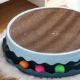 thumbnail image 3 of Cat Scratcher Cardboard Toy Cat Ball Scratcher Toy Cat Scratching Lounge Bed Cat Scratcher Toy PET Resin Double Layer Wearproof Large Space Cat Scratching Board Toy With Multiple, 3 of 5