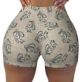 thumbnail image 2 of Pofeuu Sketch Squirrels Linen Print Workout Shorts for Women Scrunch Butt Lifting High Waisted Yoga Gym Seamless Booty Biker Shorts-Large, 2 of 8