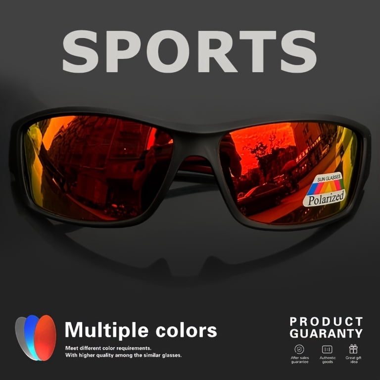Polarized Sunglasses for Driving UV Protection Unisex Wrap Around 1/3 Sports Polarized Sunglasses Camouflage Wraparound Frame  main image 4