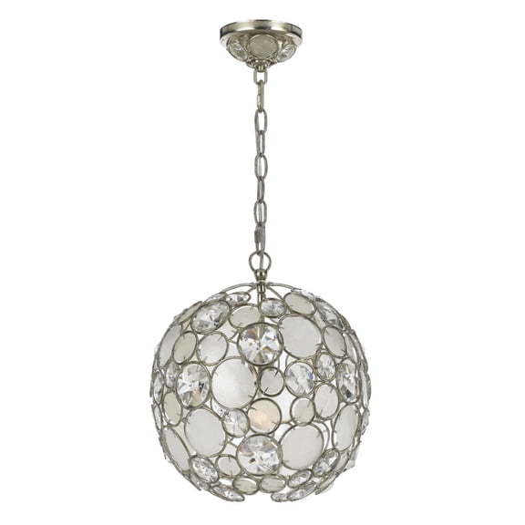527-SA Crystorama Lighting Palla - One Light Mini Chandelier In Timeless Style - 13 Inches Wide By 14 Inches High     -Traditional Installation