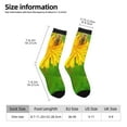 thumbnail image 2 of Logiee Bees Pollinates A Yellow Dandelion Print Adult Socks for Men & Women,Calf Socks, Ankle Socks,Boots Socks,Breathable Casual Sock,Unisex Crew Socks, 2 of 6