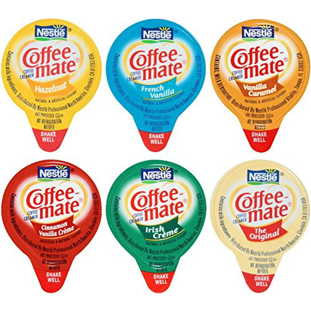 Coffee Mate Liquid .375oz Variety Pack (6 Flavor) 180 Count Walmart