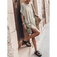 thumbnail image 5 of Women’s Summer Short Sleeve T-Shirt Dress Casual Loose Slit Beach Mini Dress Tunic Top, 5 of 6