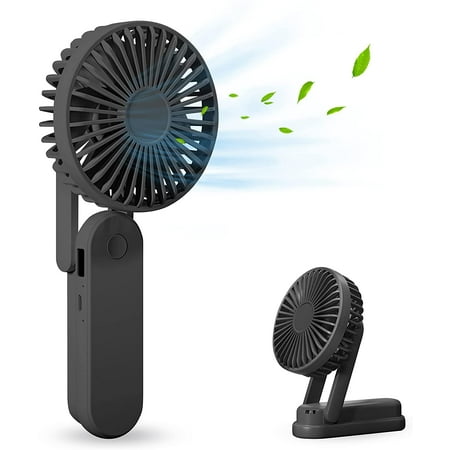 

Protable Handheld Fan Cordless Desk Fan Folding Power Bank USB Rechargeable for Girls Women Men Indoor Outdoor Travel Powerful Battery Operated Mini Personal Fan Upgraded 2000 mAh Cooling Fan