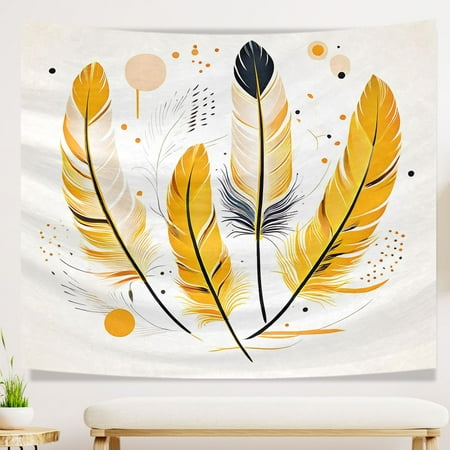 Nature Boho Decor Decorative Wall Tapestry Durable Plants Leaves Tapestry Aesthetic Ethnic Design Pattern Tapestry Aesthetic - for Bedroom Living Room Dorm Decoration (51x59inch)