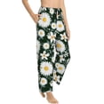 thumbnail image 2 of Daiia White Daisies and Bee Women's Sleep Pant with Pockets and Drawstring,Pajama Pants-XX-Large, 2 of 9