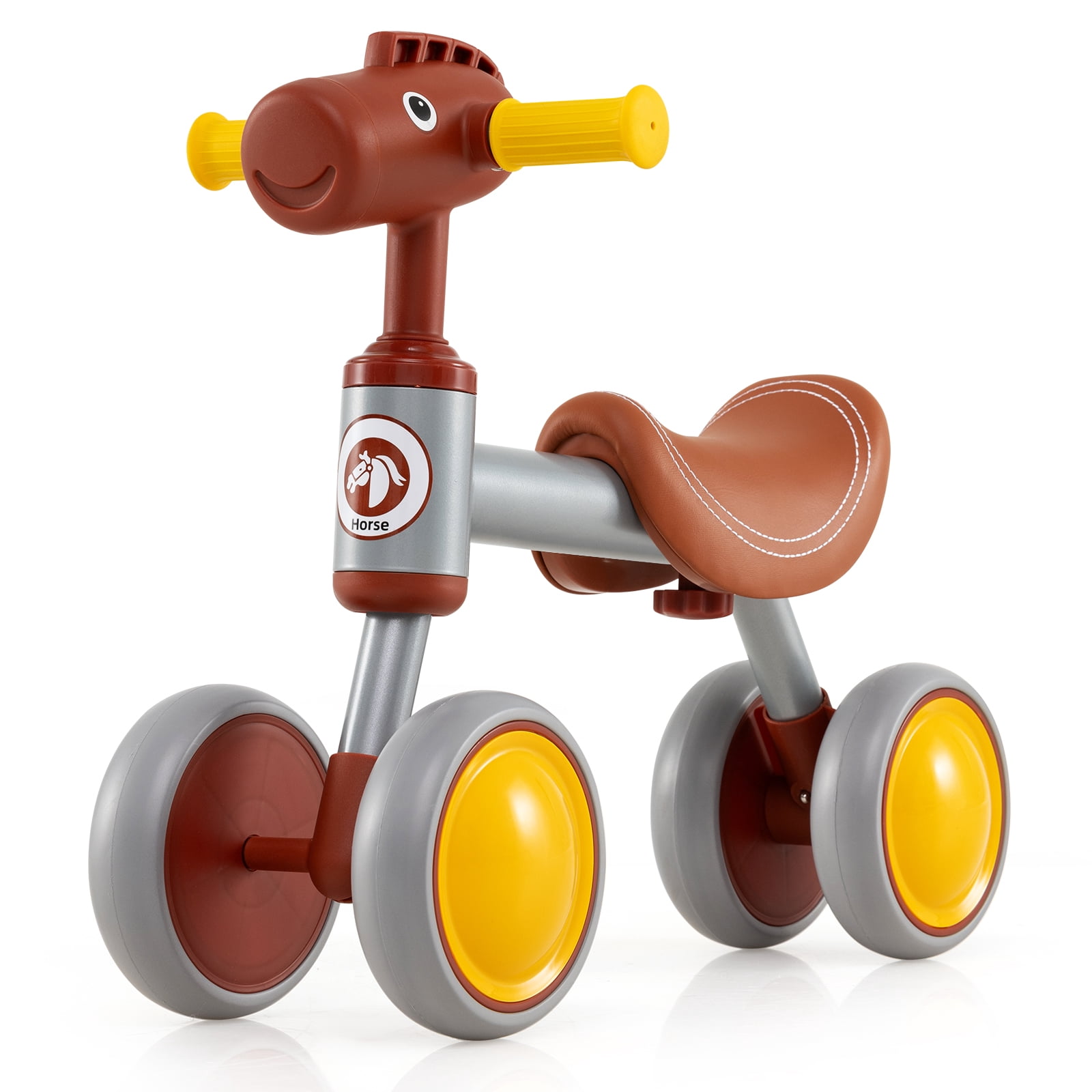 TNTANTS 4 in 1 Toddler Tricycle, Adjustable Seat, Push Handle