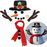 16Pcs Christmas Snowman Decorating Making Kit Outdoor Fun Christmas Winter Holiday Party Decoration Gift