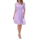 thumbnail image 2 of Vestido A-line de Chiffon con Estrellas Metálicas y Mangas Fruncidas para Mujeres INSPIRE CHIC en Morado, 2 of 6