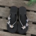 thumbnail image 4 of Patlollav Womens Woman Rhinestone Slope Heel Open Toe Bow-Knot Slippers Clip-Toe Shoes Comfy Sandals, 4 of 5
